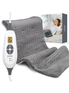 Electric Heating Pad Large Pain Relief Back Cramps Muscle Heat Therapy Timer